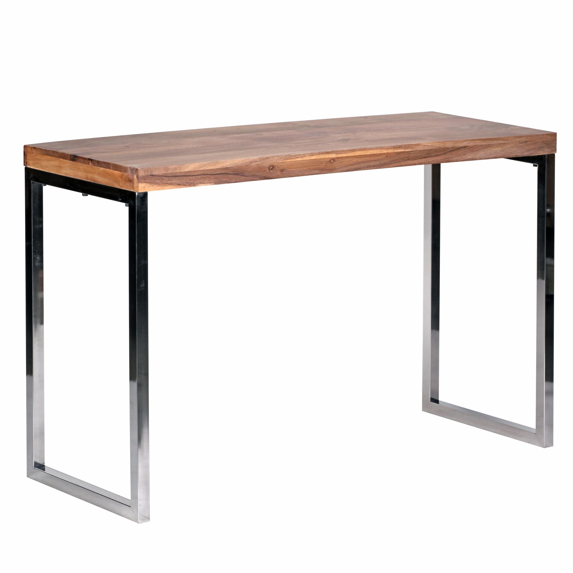 Console table guna solid wood acacia console with metal legs desk 120 x 45 cm country-style sideboard