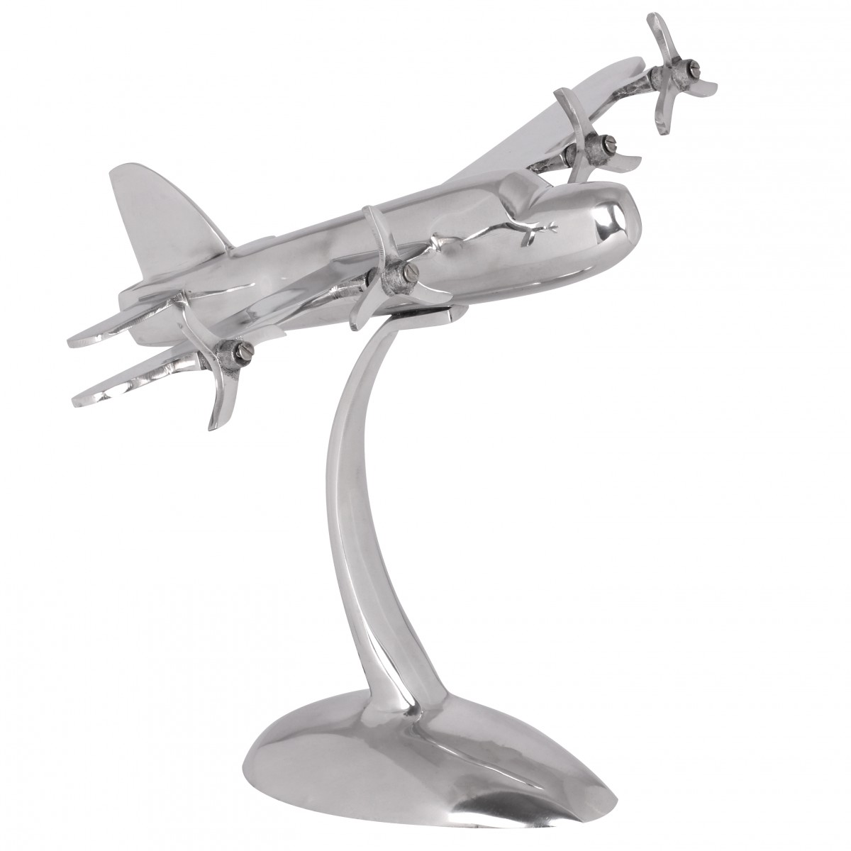 Design deco airplane propeller made of aluminum color silver