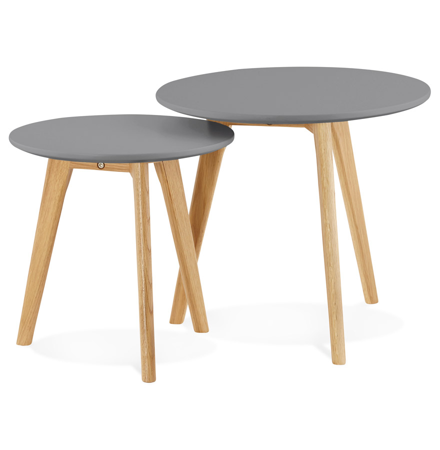 Alterego Coffee Table GABY Frame Colour Natural Tabletop Dark Grey