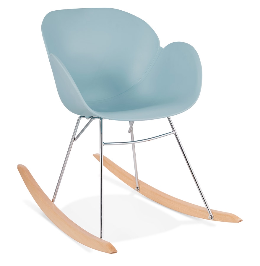 'BASKUL' blue plastic design rocking chair