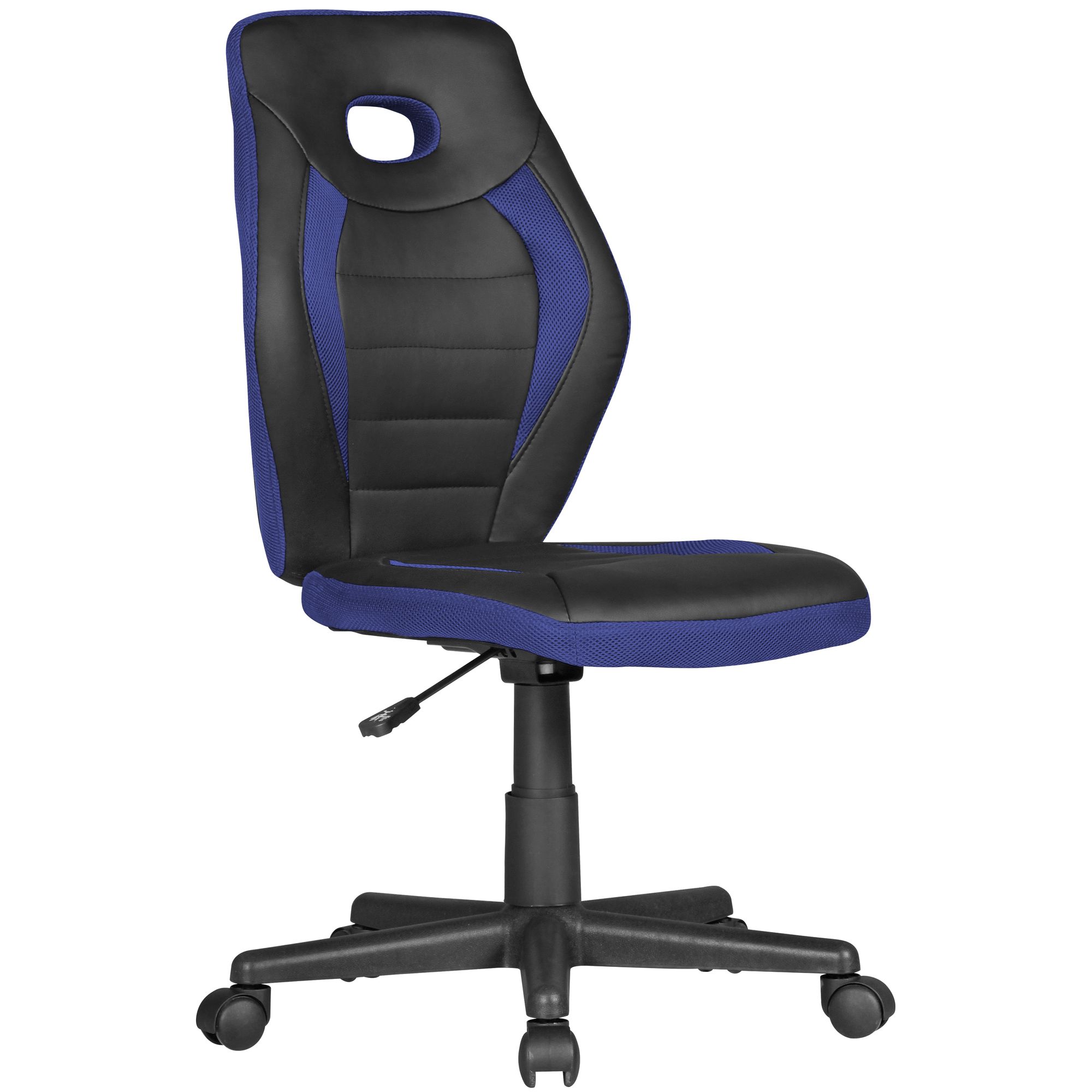 LUAN Kids Desk Chair Black/Blue | Synthetic Leather & Mesh | Adjustable Height 91-103 cm