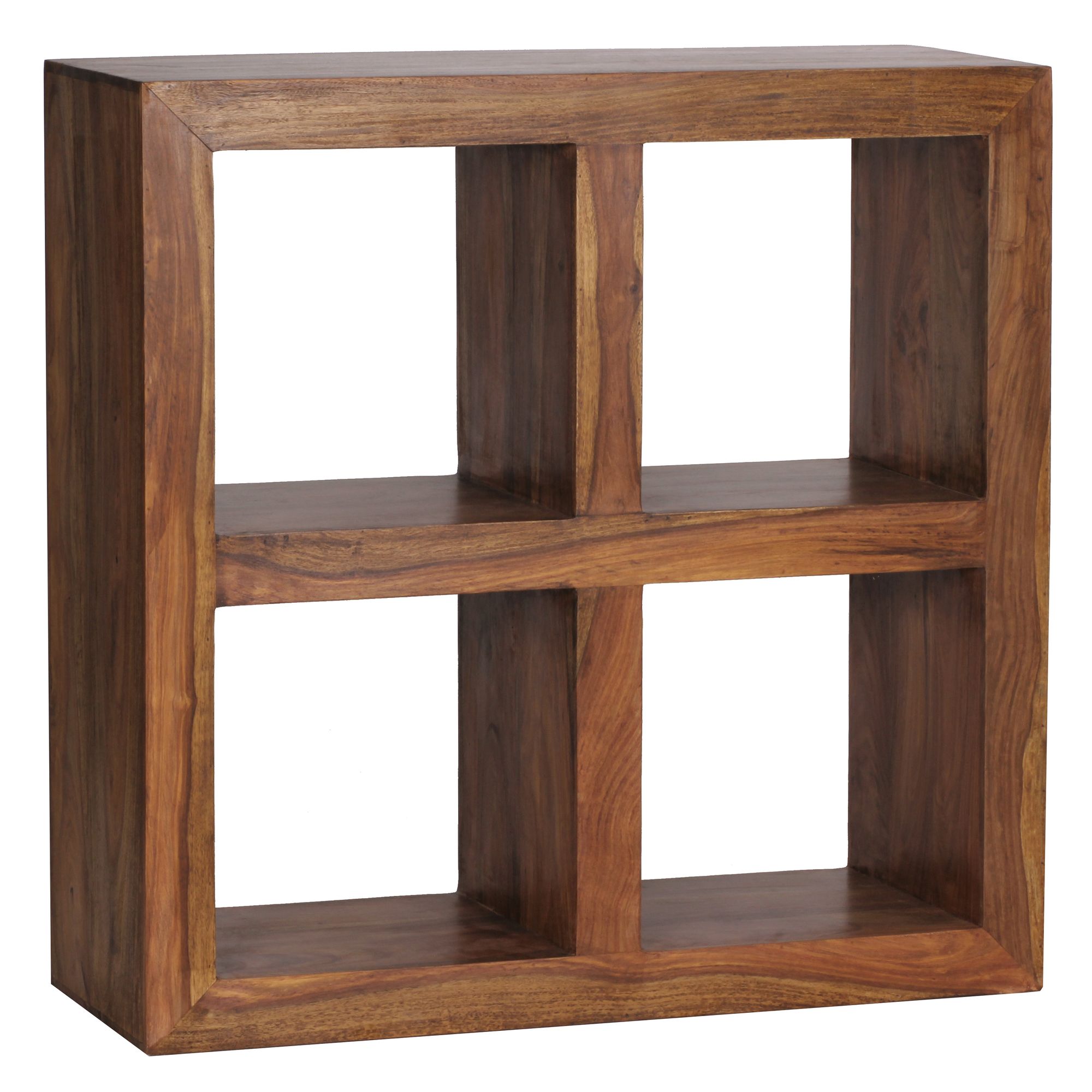 Standing shelving solid wood sheesham 82 cm high 4 floors design wooden shelf natural product table country style