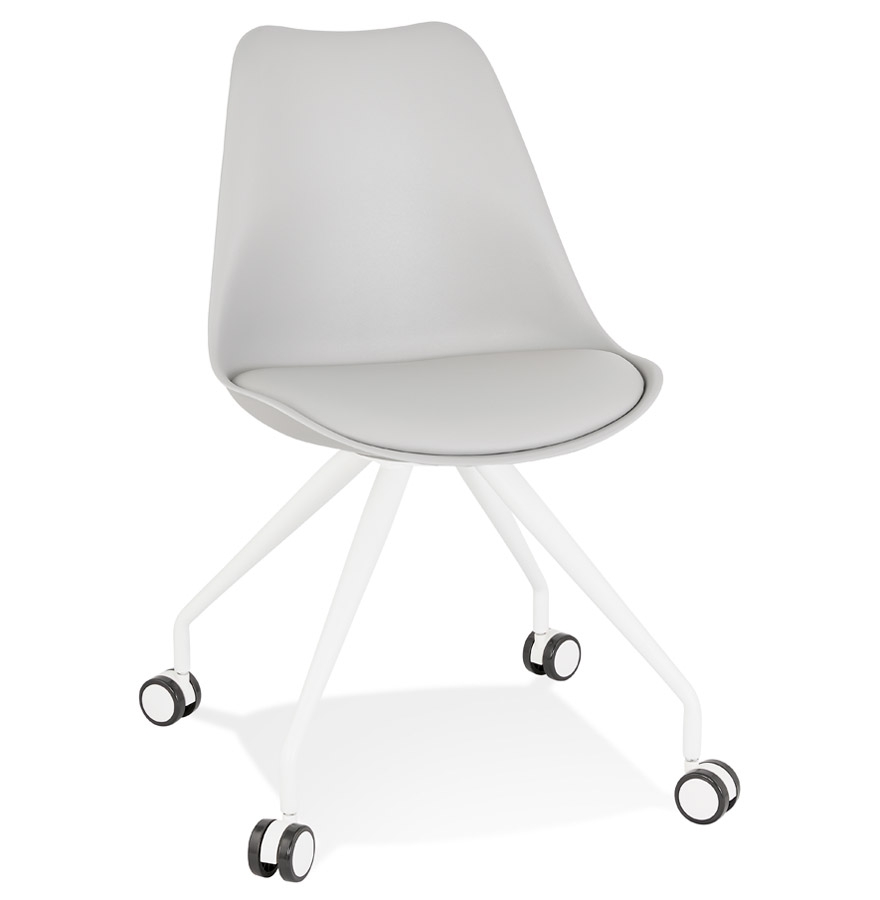 Alterego Office Chair SKIN Frame Colour White Seat Grey