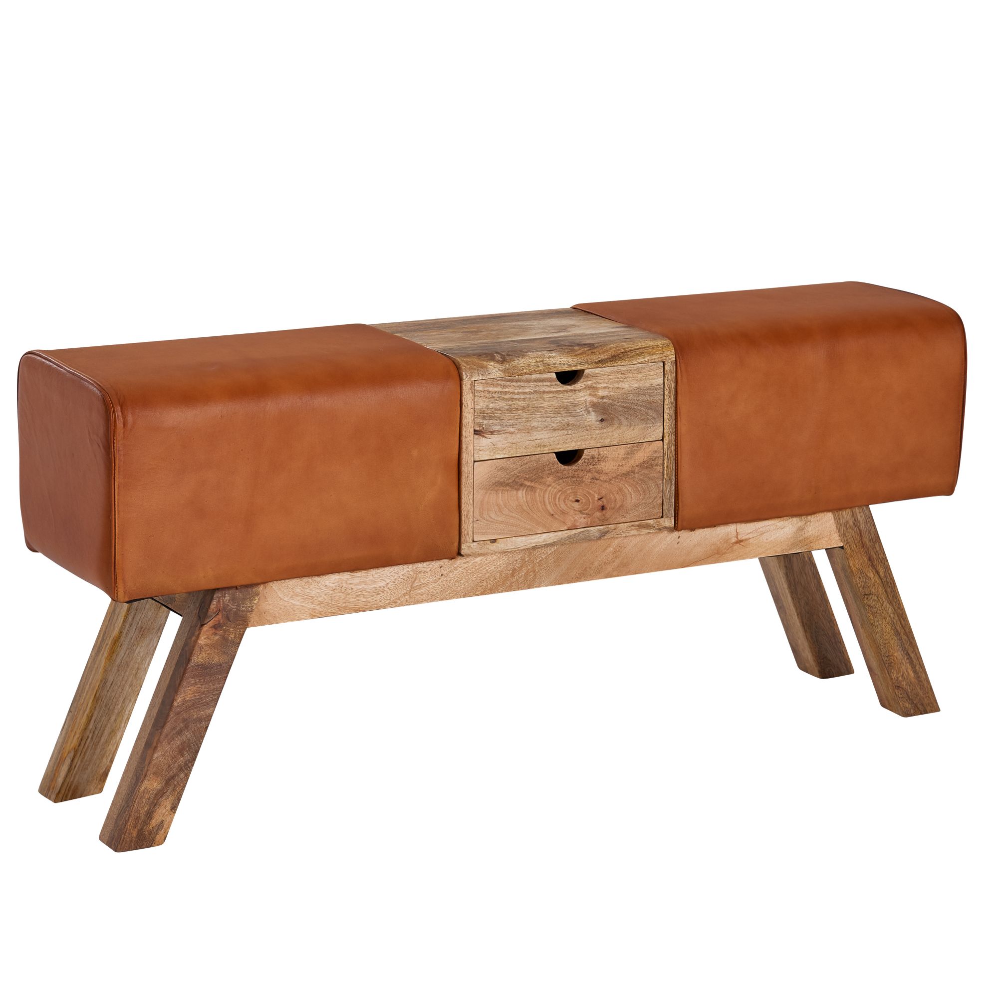 Design turnbock bench brown with drawers 120x56x30 cm