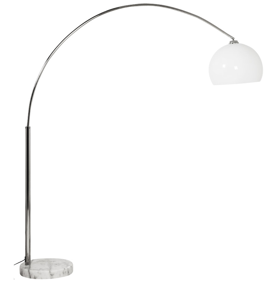 Alterego Floor Lamp BIG BOW Frame Colour Chrome Colour White
