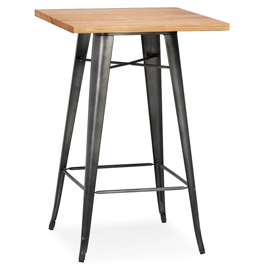Alterego standing table GRAMY frame colour dark grey table top brown