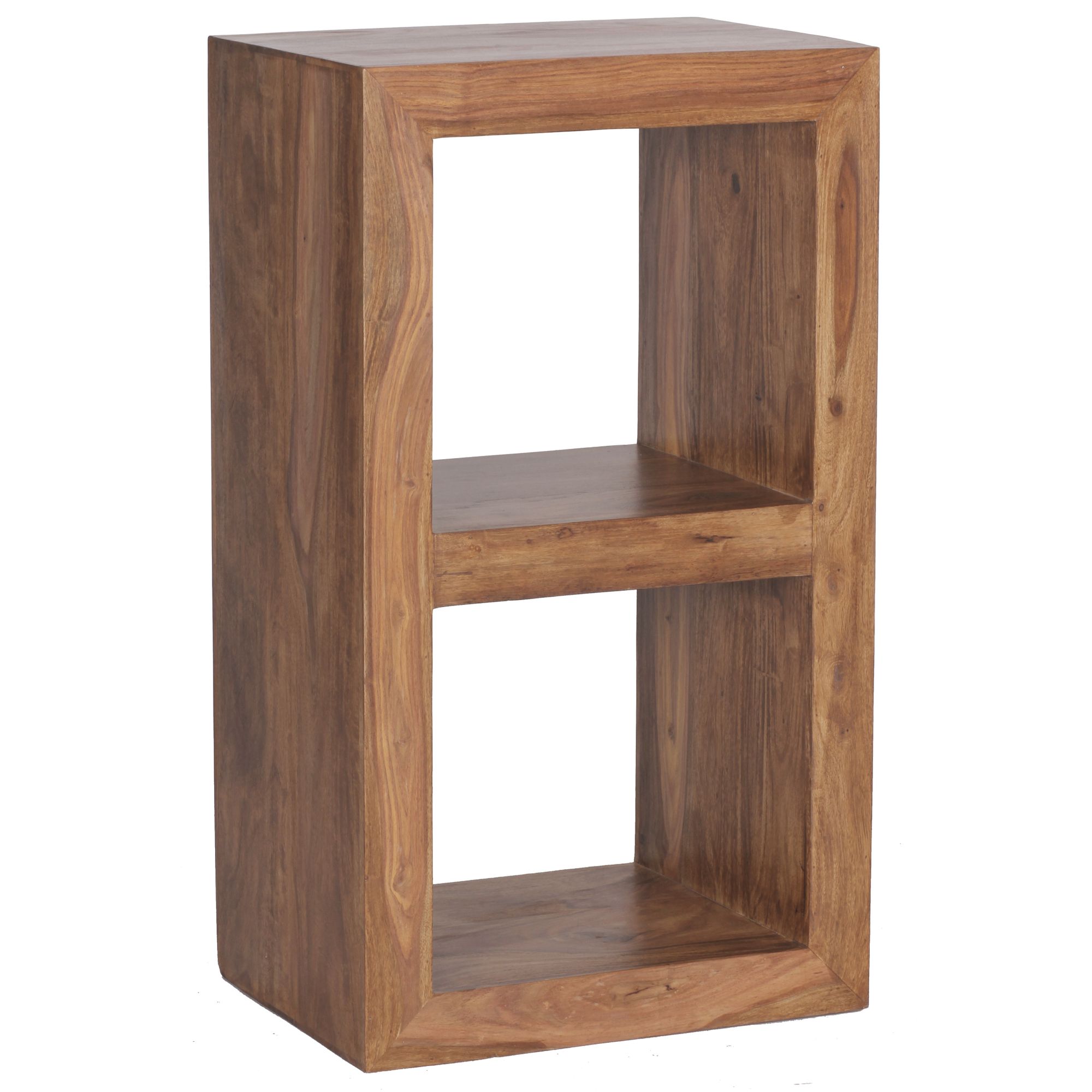 Shelf mumbai solid wood sheesham 88cm high 2 shelves design wooden shelf natural product side table country house style