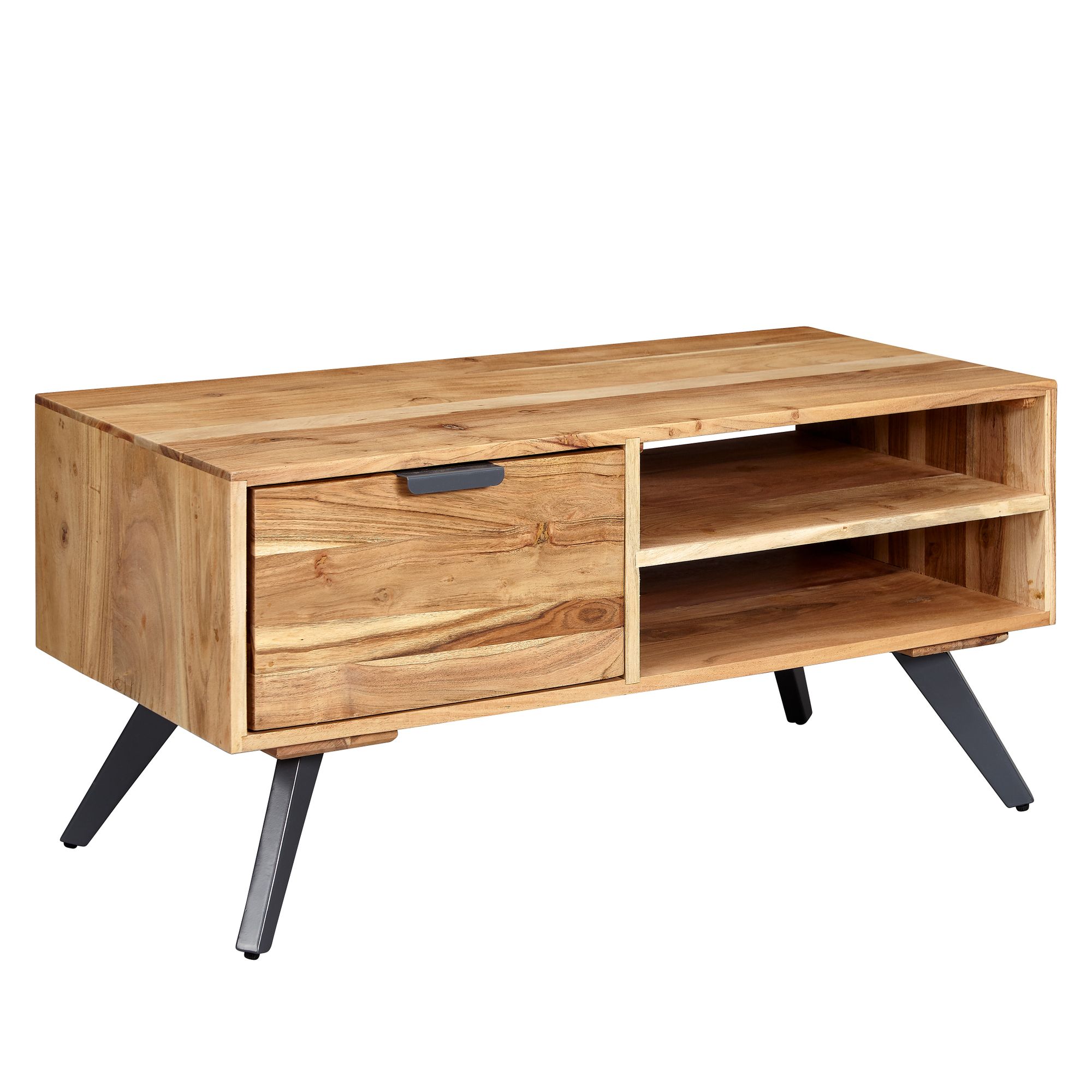 Coffee table 95x45x45 cm acacia living room table solid wood rectangular