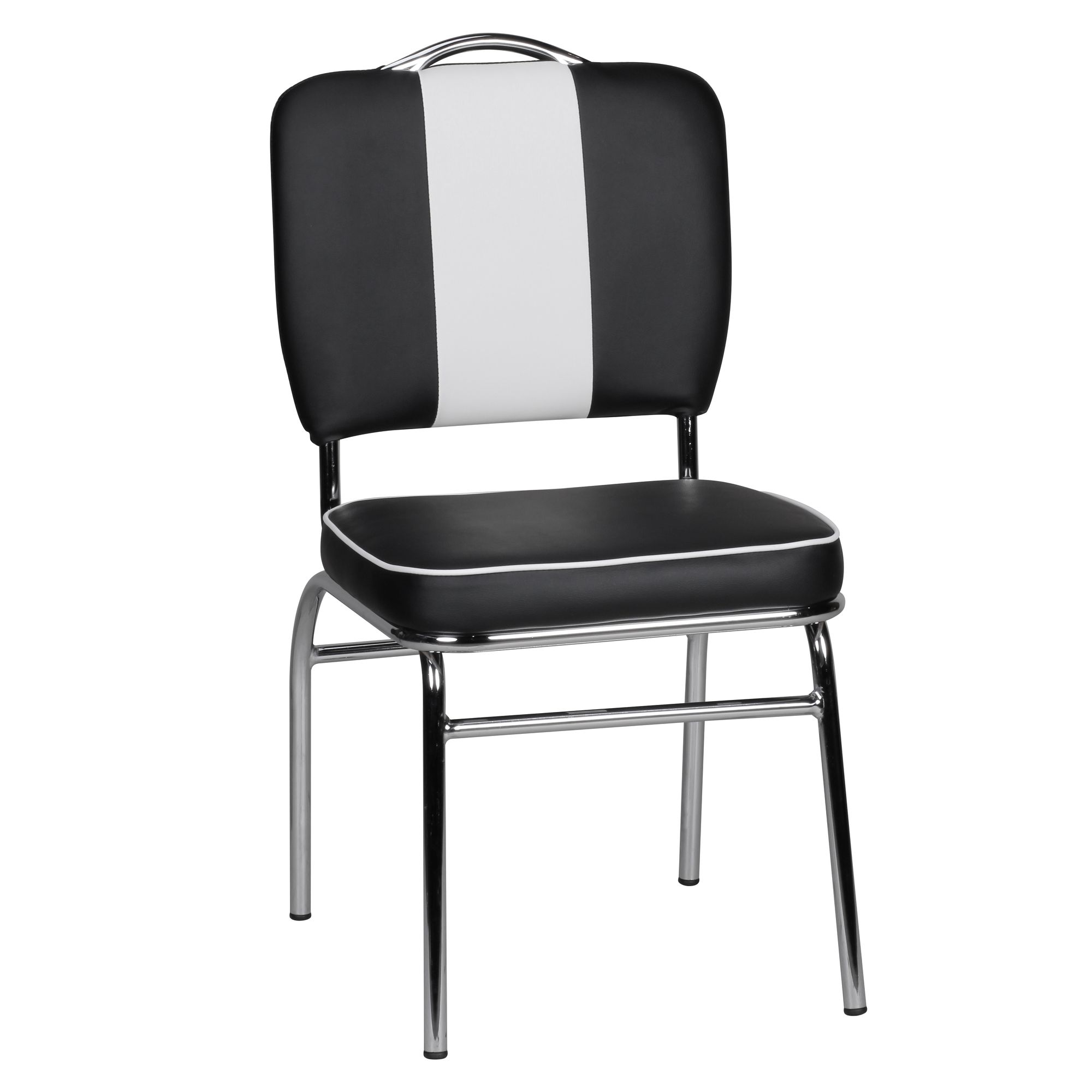 American Diner Retro Dining Chair 50s | Black and White | 90x47x45 cm