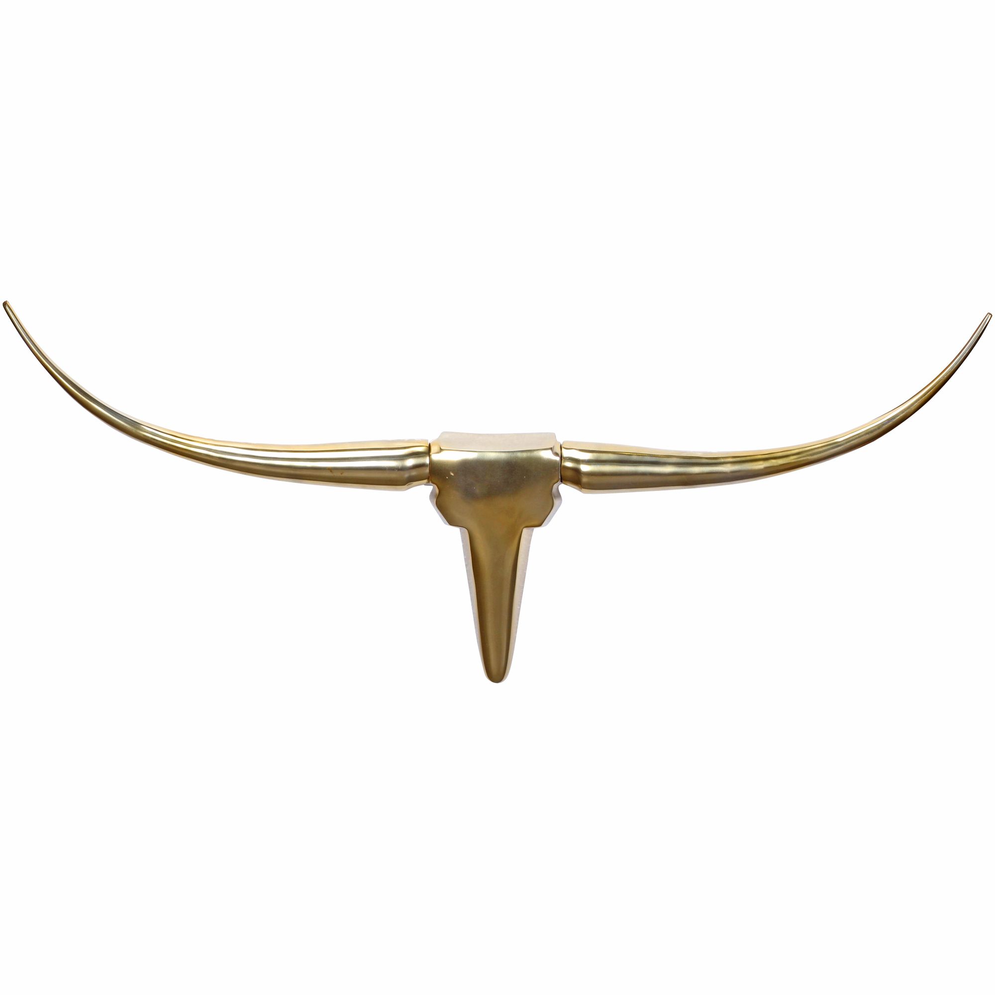 Deco antler bull m wl1.392 gold 100 cm aluminum design horns