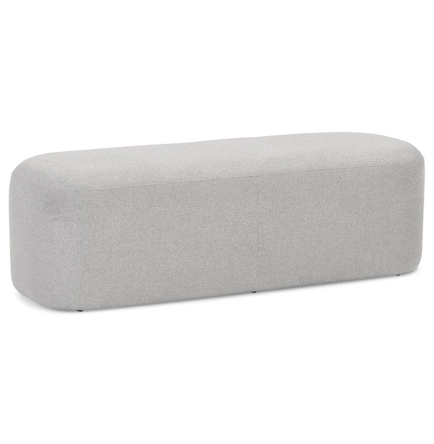 'Sito' designer bench seat in light grey fabric