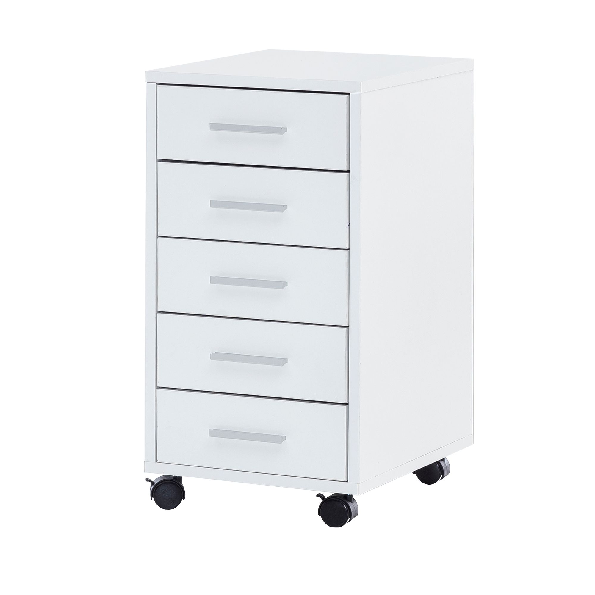 Roll container lisa white 33 x 63 x 38 cm wooden drawer cabinet desk