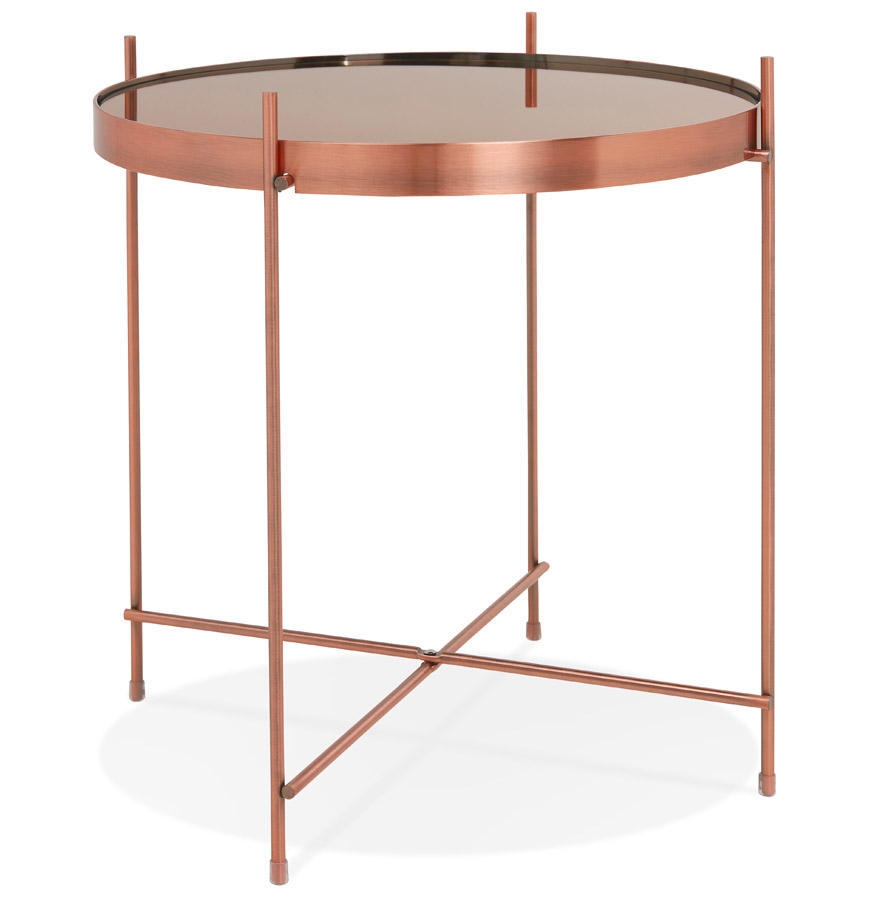 Alterego Coffee Table KOLOS SMALL Frame Colour Copper Table Top Copper