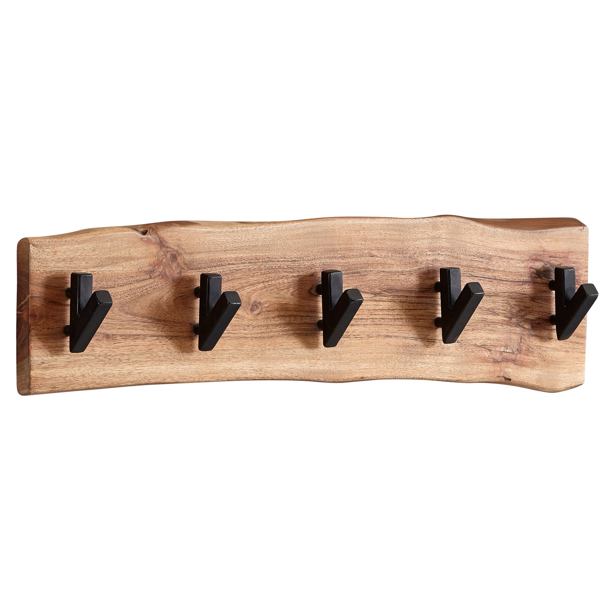 Design coat rack acacia solid wood / metal 60 x 17 x 9 cm