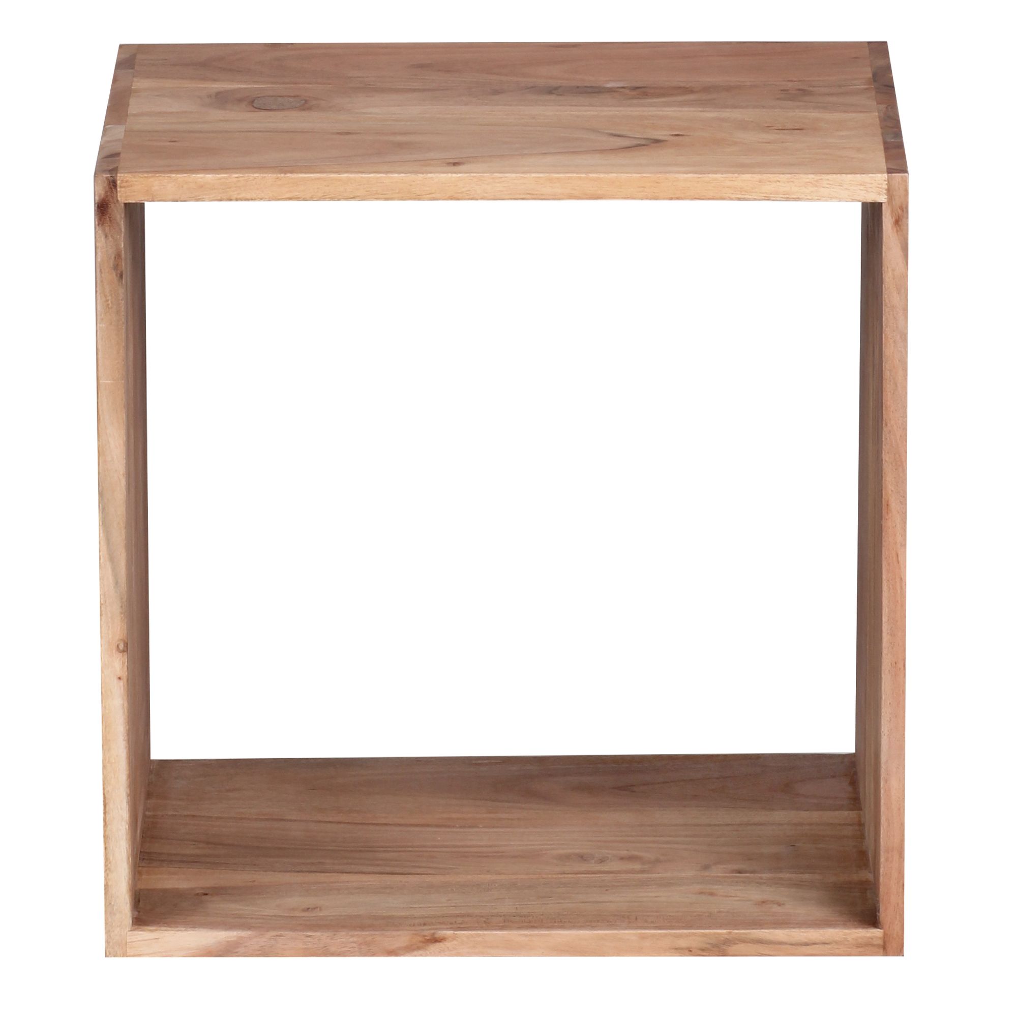 Stand shelf mumbai solid wood acacia 43.5 cm cube shelf design wooden shelf natural product side table country house style