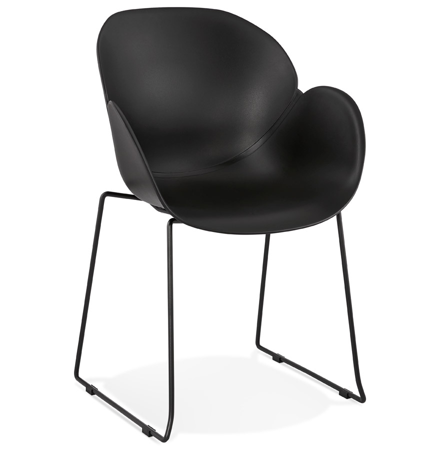 Alterego armchair ZAKARY frame colour black seat black