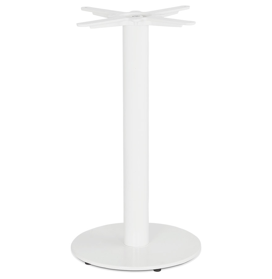 'CORTADO' 75 round table leg in white metal inside/outside