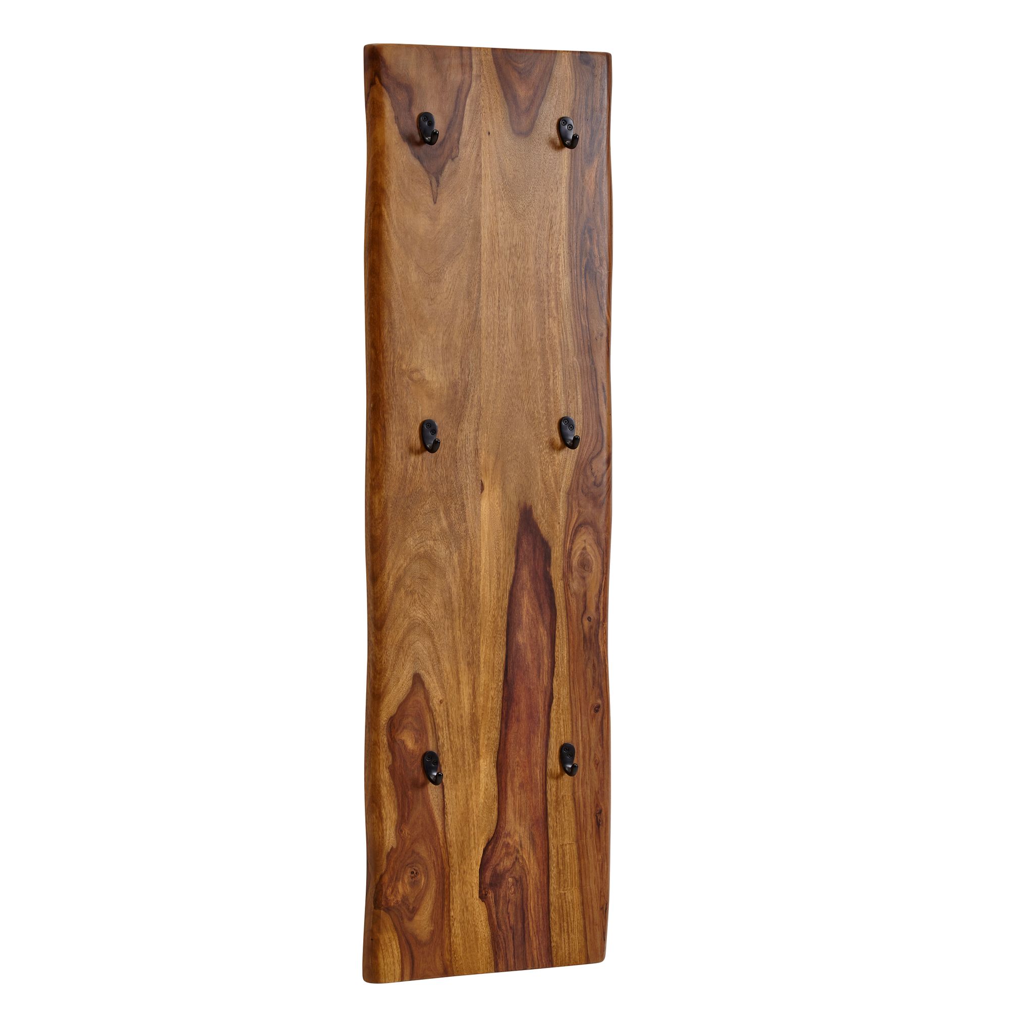 Wardrobe sheesham solid wood / metal 40x140x7 cm with wane