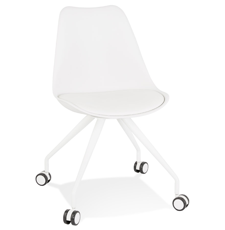 Alterego Office Chair SKIN Frame Colour White Seat White