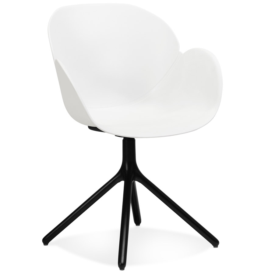 Alterego armchair APODIS frame colour black seat white