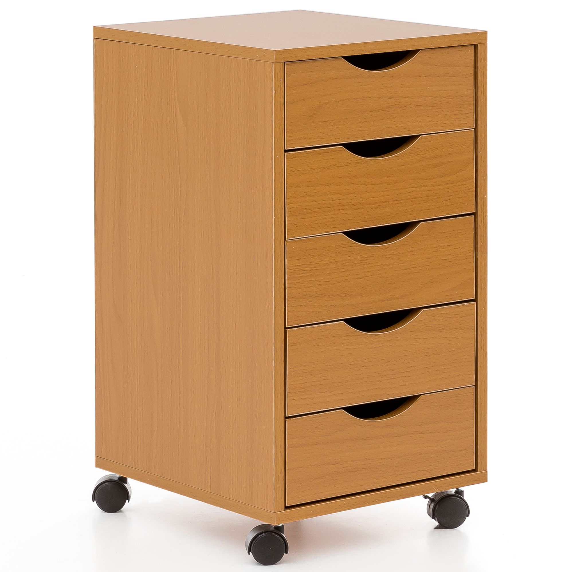 Roll container mina 33 x 68 x 38 cm mdf wood 5 drawers sonoma