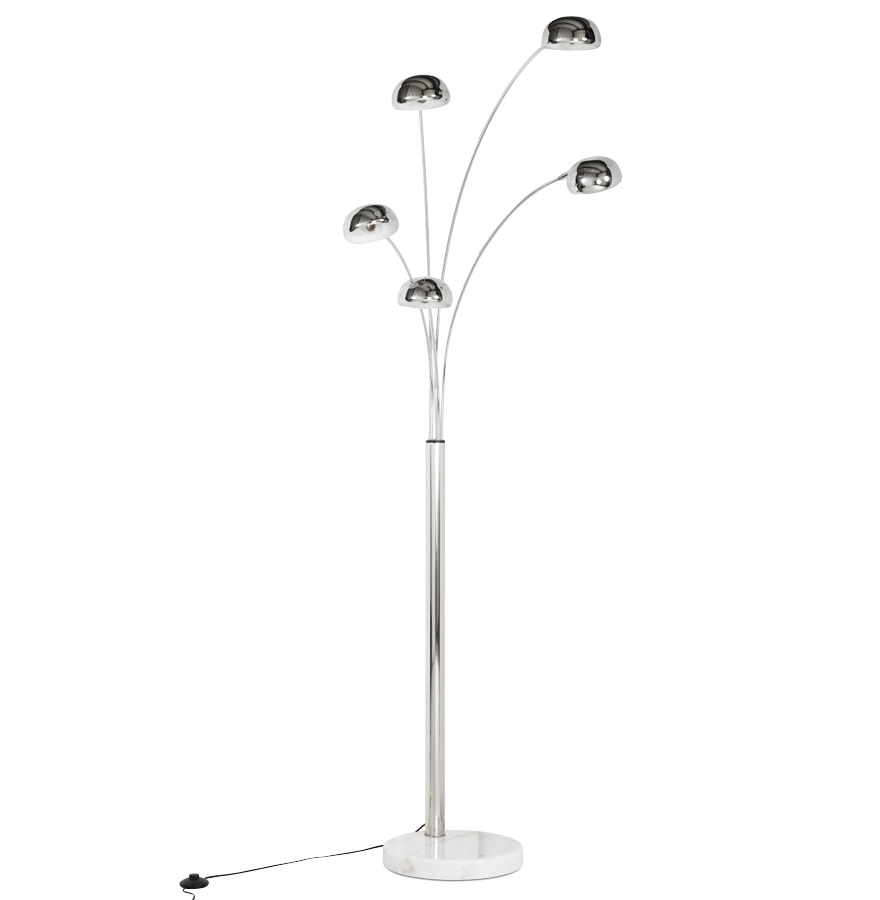 Alterego floor lamp FIVE BOWS frame colour chrome colour chrome