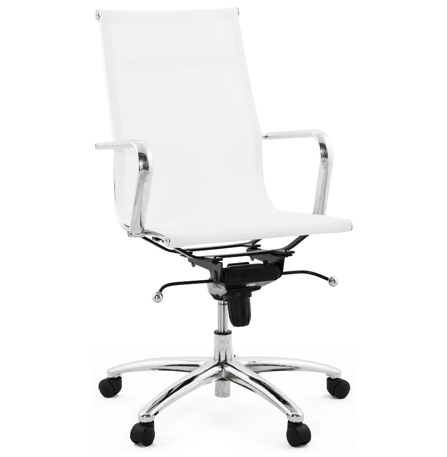 Alterego Office Chair AIR Frame Colour Chrome Seat White