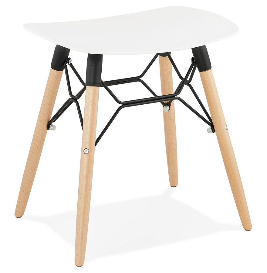Scandinavian style white 'ALADDIN' designer low stool