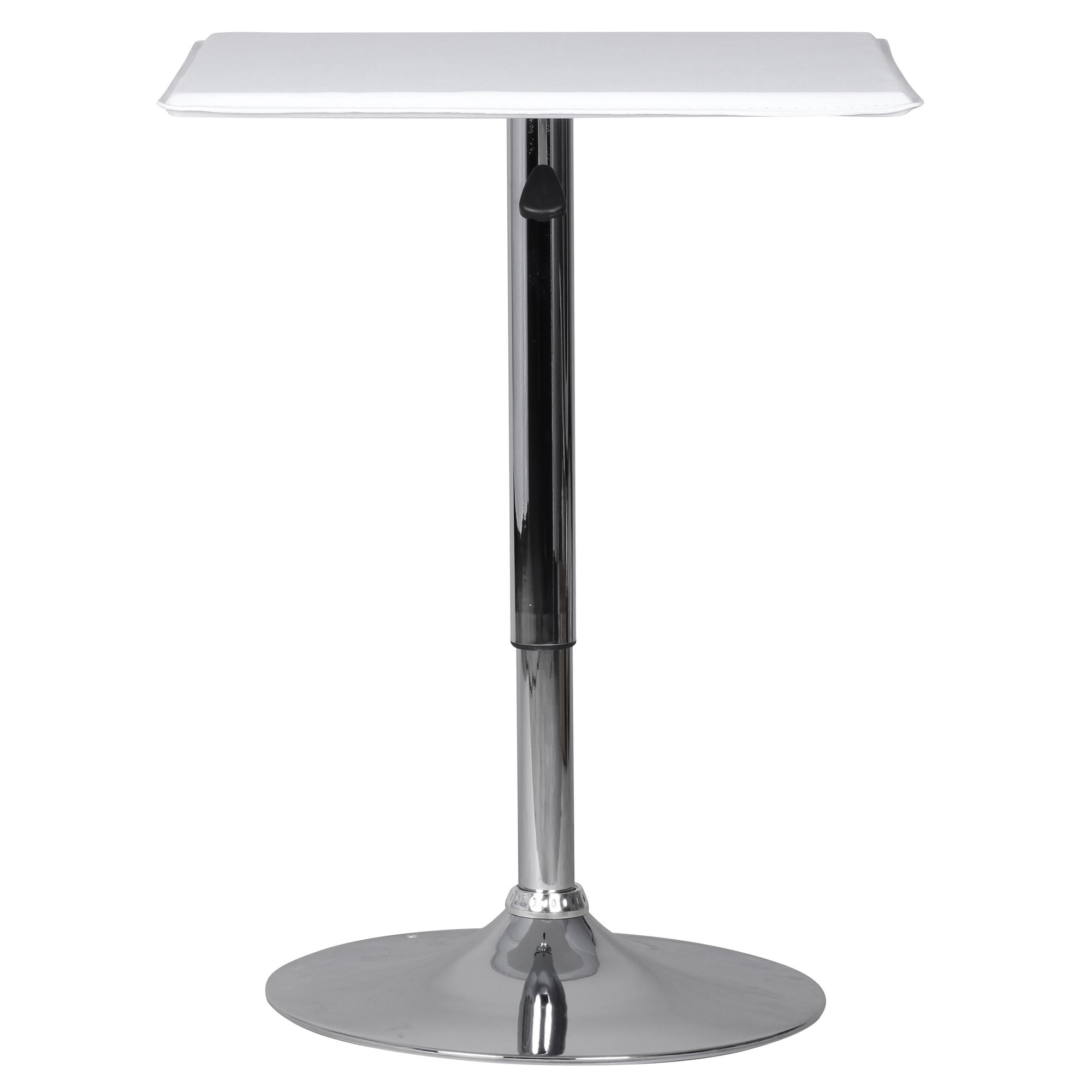 Table altona  table synthetic leather white height-adjustable square