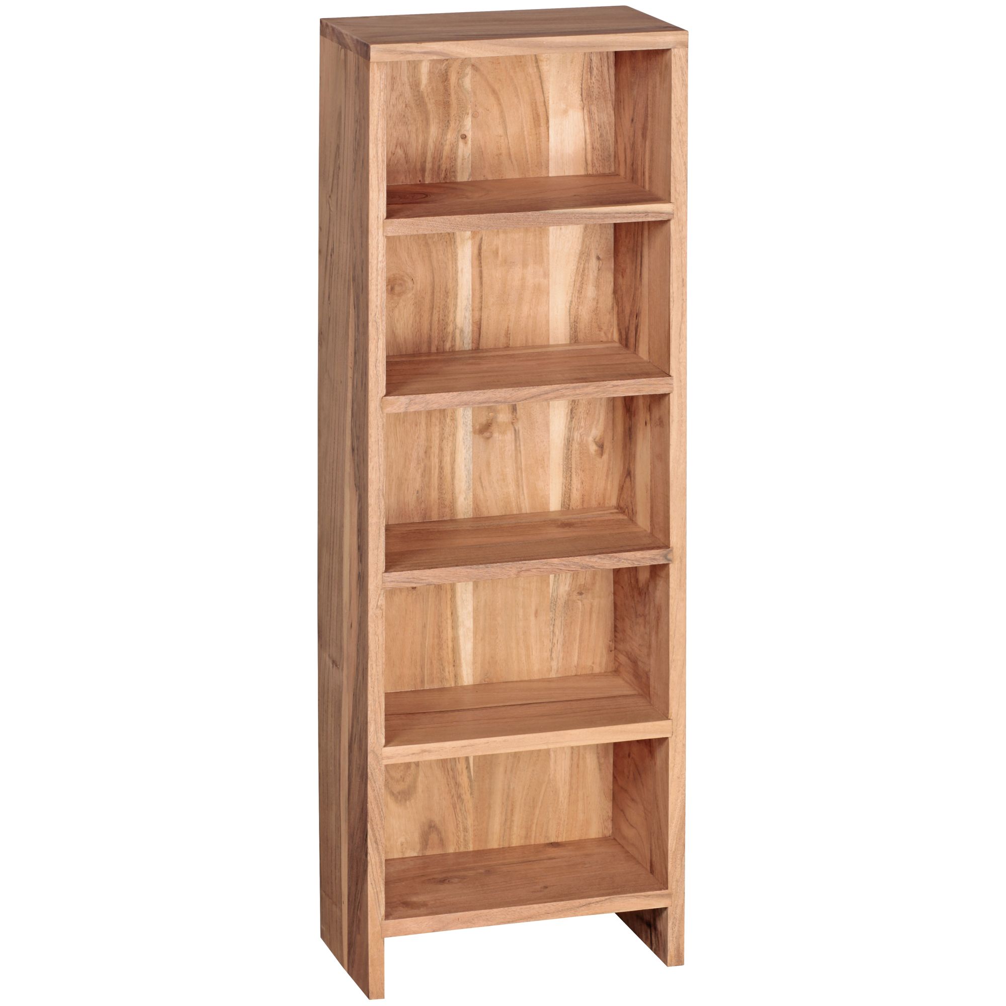 Cd shelf hardwood acacia standing shelving 90 cm high cd storage compartments 5 bookcase natural country style