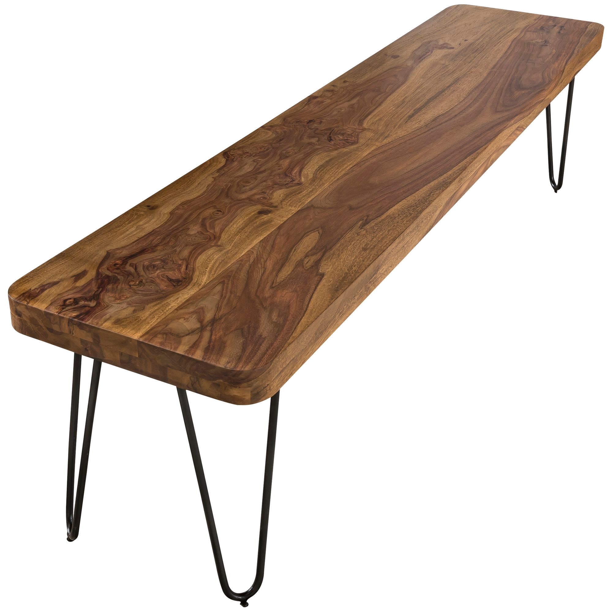 BAGLI Solid Wood Dining Bench Sheesham | Natural Color | 160 x 45 x 40 cm