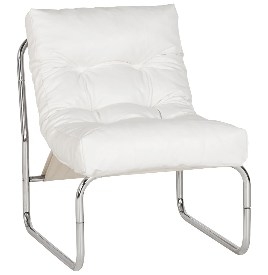 Alterego armchair LOFT frame colour chrome seat white