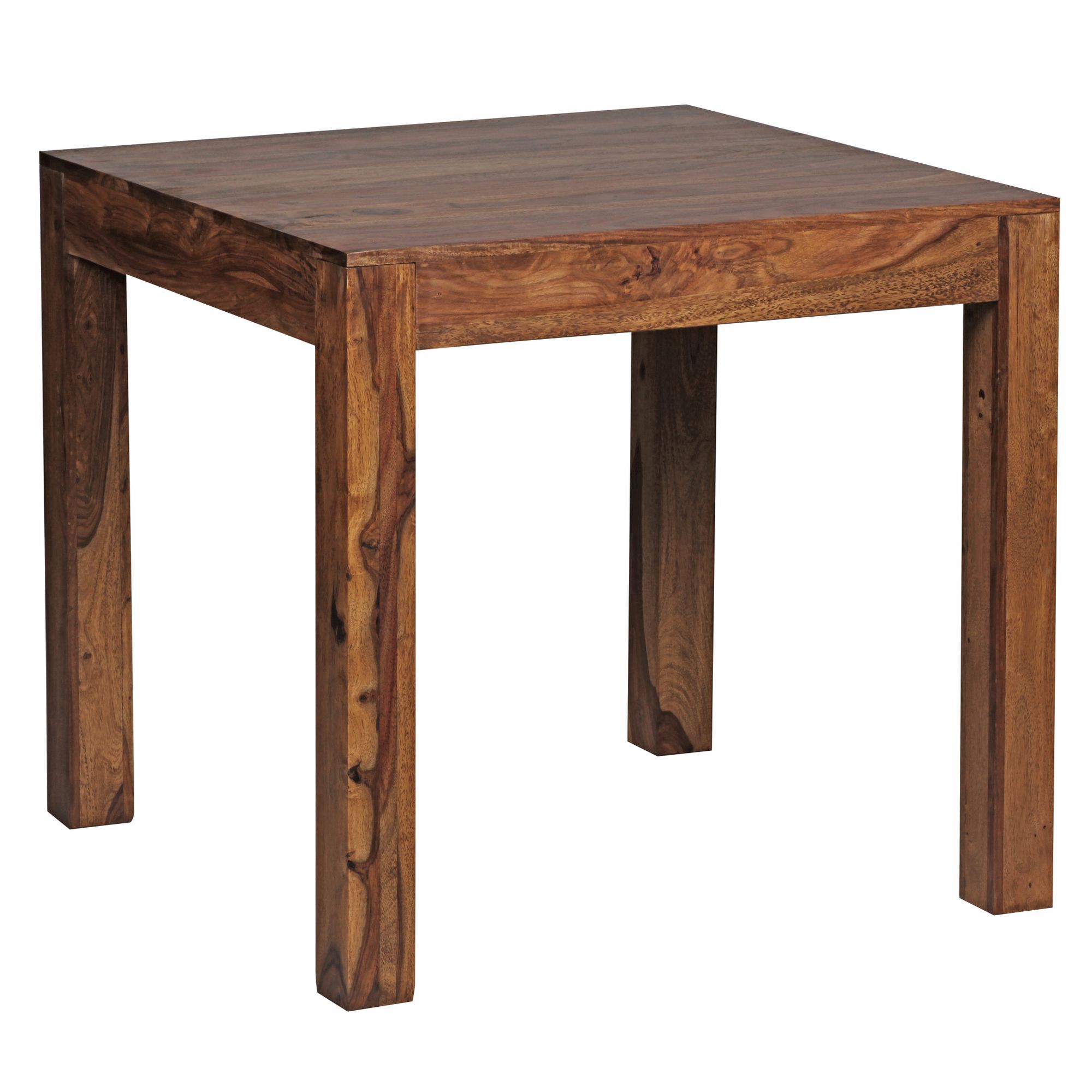 MUMBAI Dining Table Solid Sheesham Wood Dark Brown 80 x 80 cm Square | 4 Legs