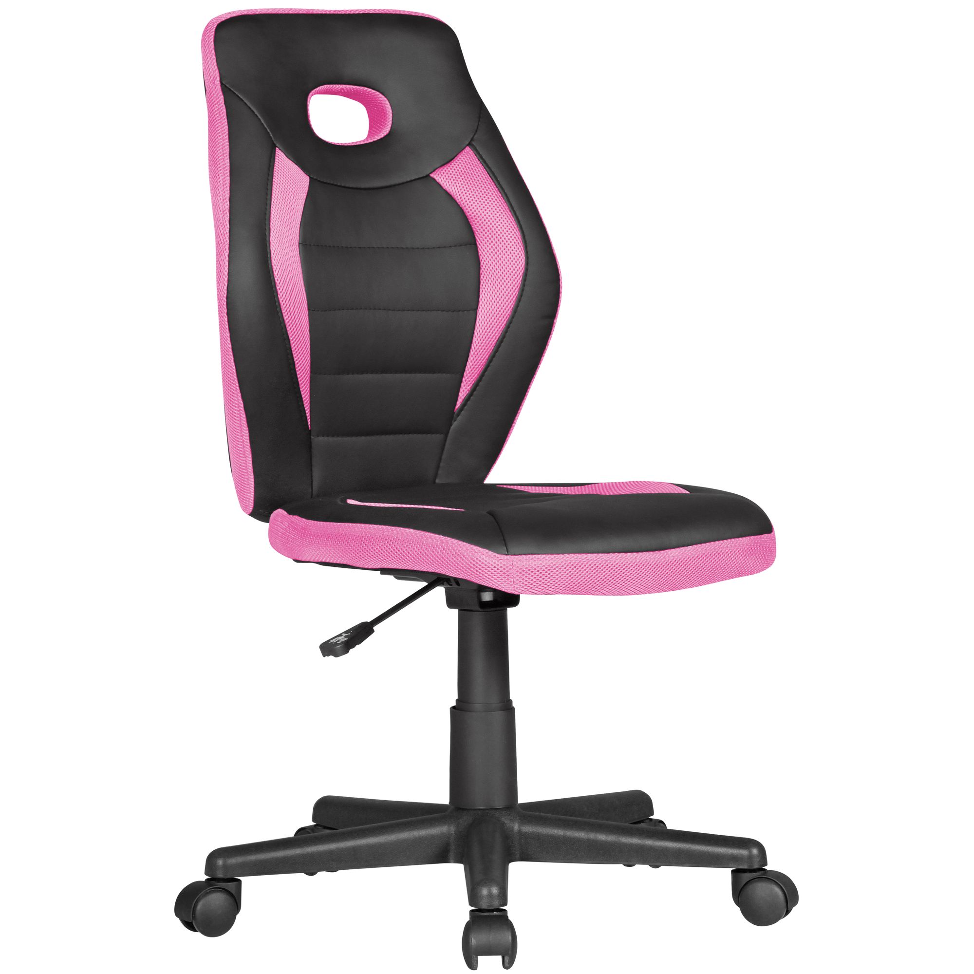 LUAN Kids Desk Chair | Black/Pink Color | Dimensions H 91-103 cm, Seat Height 41-53 cm