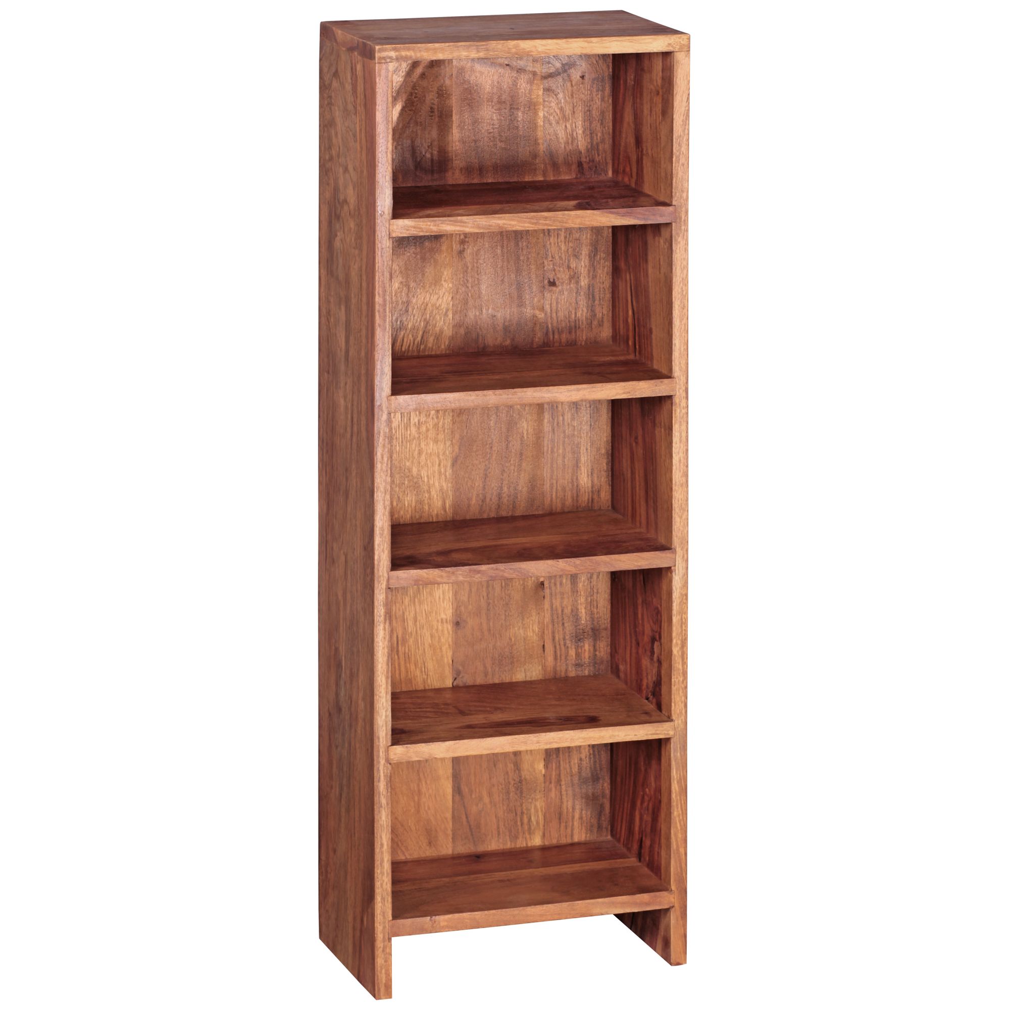 Cd shelf solid wood sheesham standing shelving 90 cm high cd storage compartments 5 bookcase natural country style