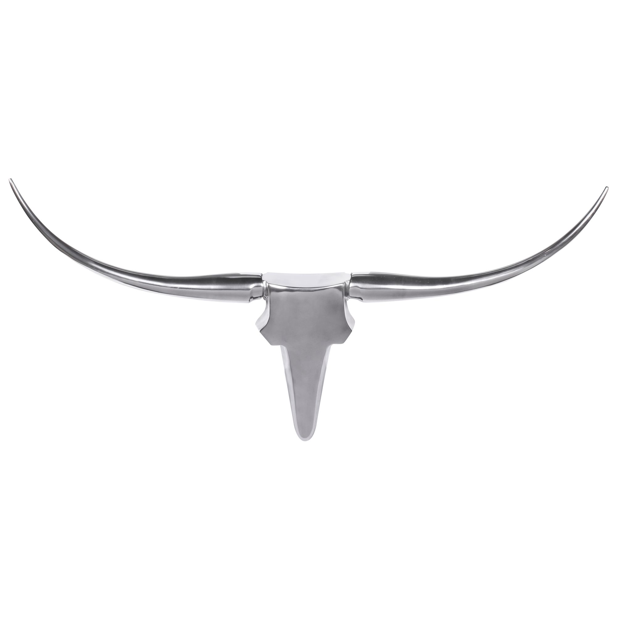 Deco antler bull m wl1.245 silver 100 cm aluminum design horns