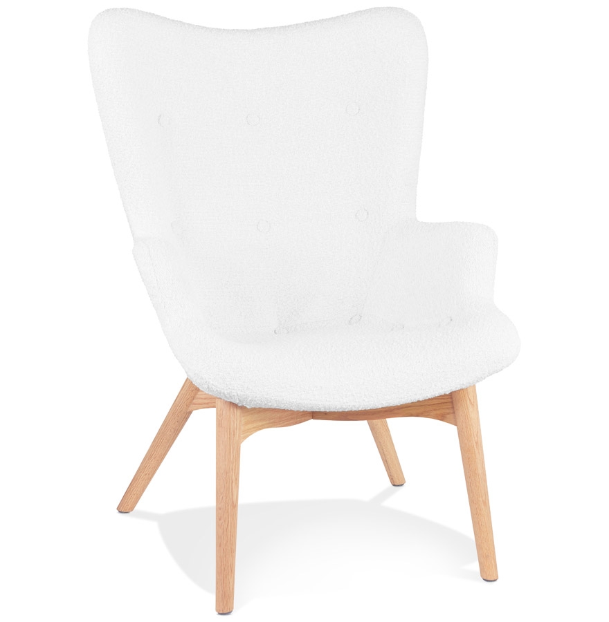 Alterego armchair TRAPEUR frame colour natural seat white