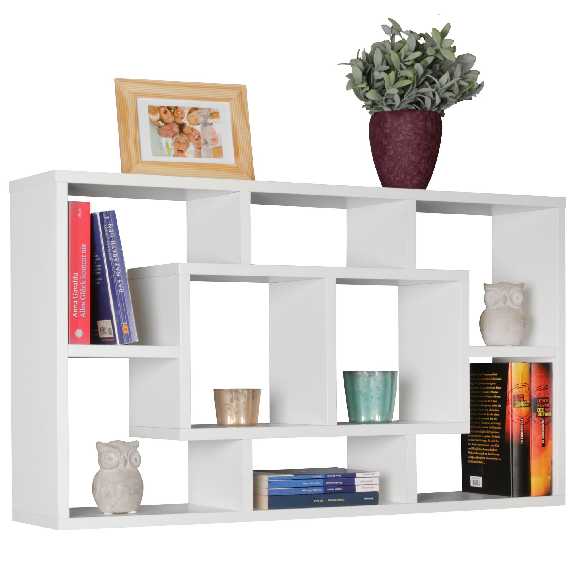 Shelf alex white 85 x 47,5 x 16 cm mdf-wood pegboard modern