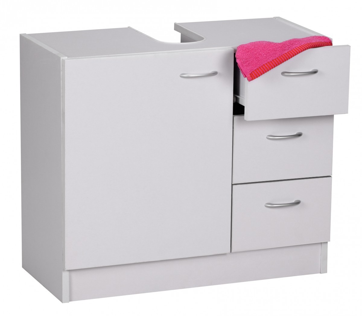Bathroom vanity unit 54 x 63 x 30 cm 1 door, 3 drawers, white