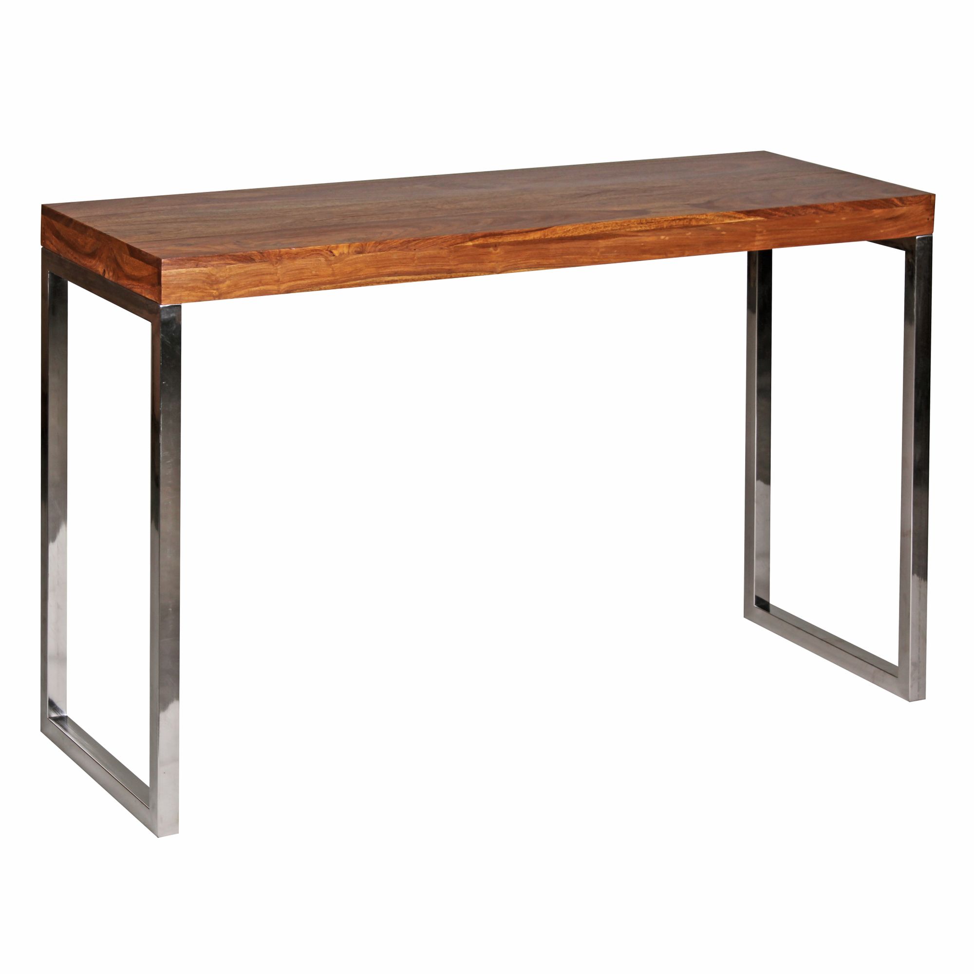 Console table guna solid wood sheesham console with metal legs desk 120x45 cm country style sideboard modern solid real wood natural sideboard pc table secretary table hallway