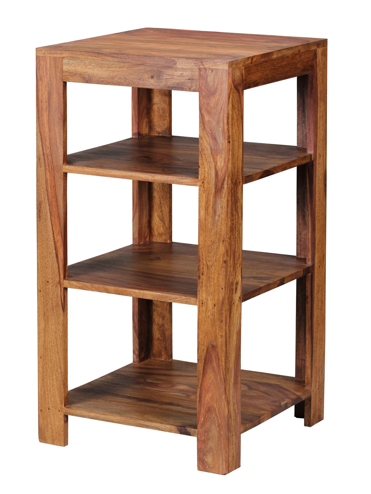 Stand shelf mumbai solid wood sheesham 80 cm living room shelf with 3 storage compartments design country style side table