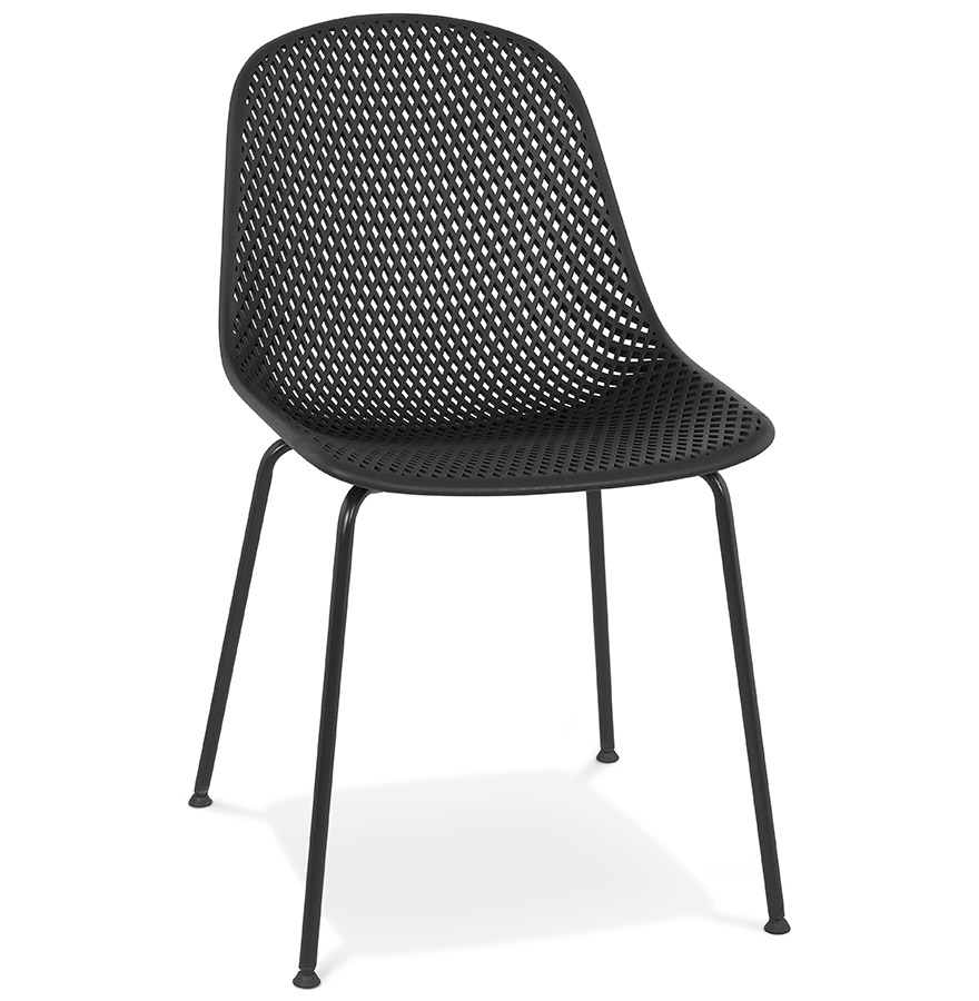 Design Perforated Chair 'VIKY' Black Indoor / Outdoor