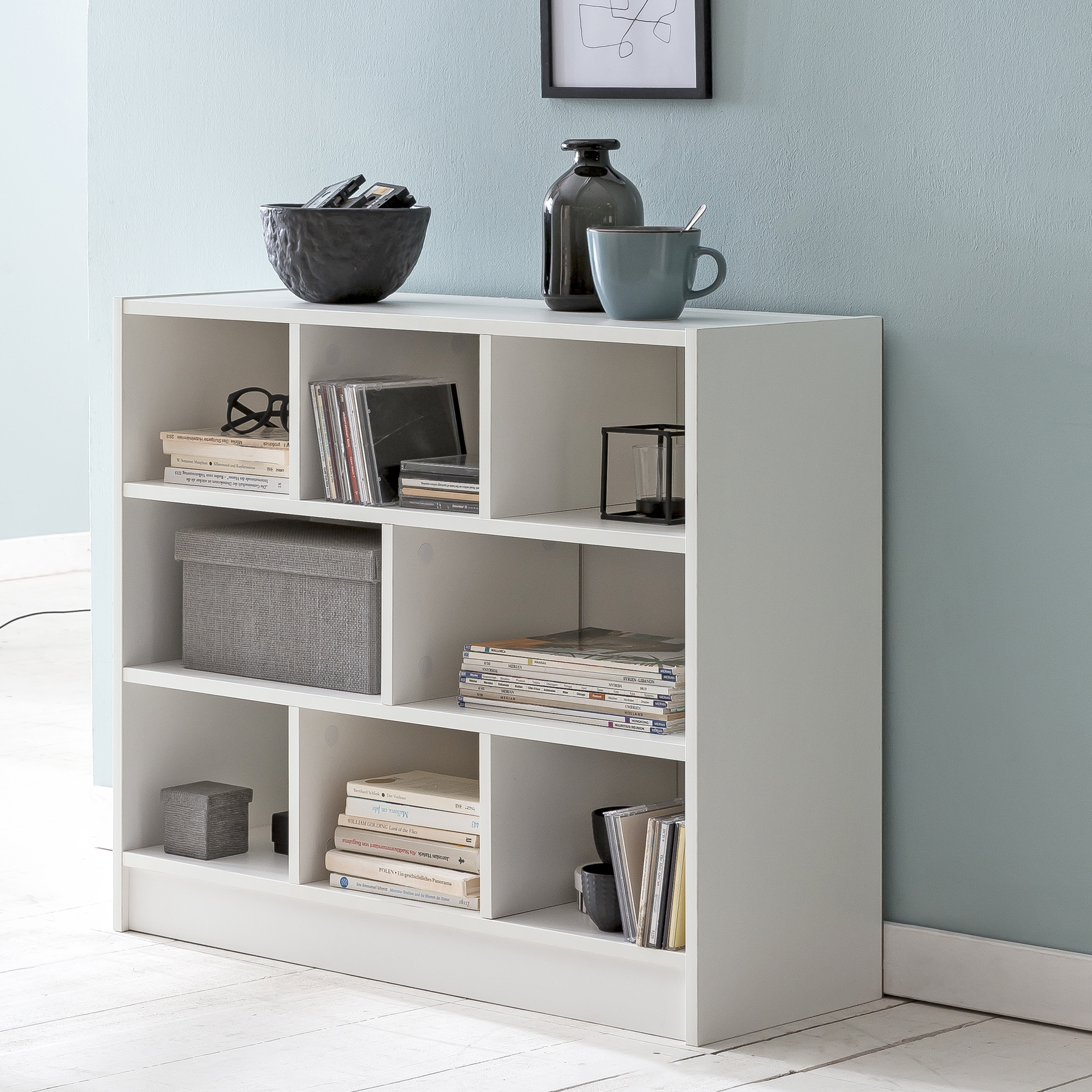 Bookcase wl5.819 white 80x68.5x29.5 cm shelf standing shelf modern