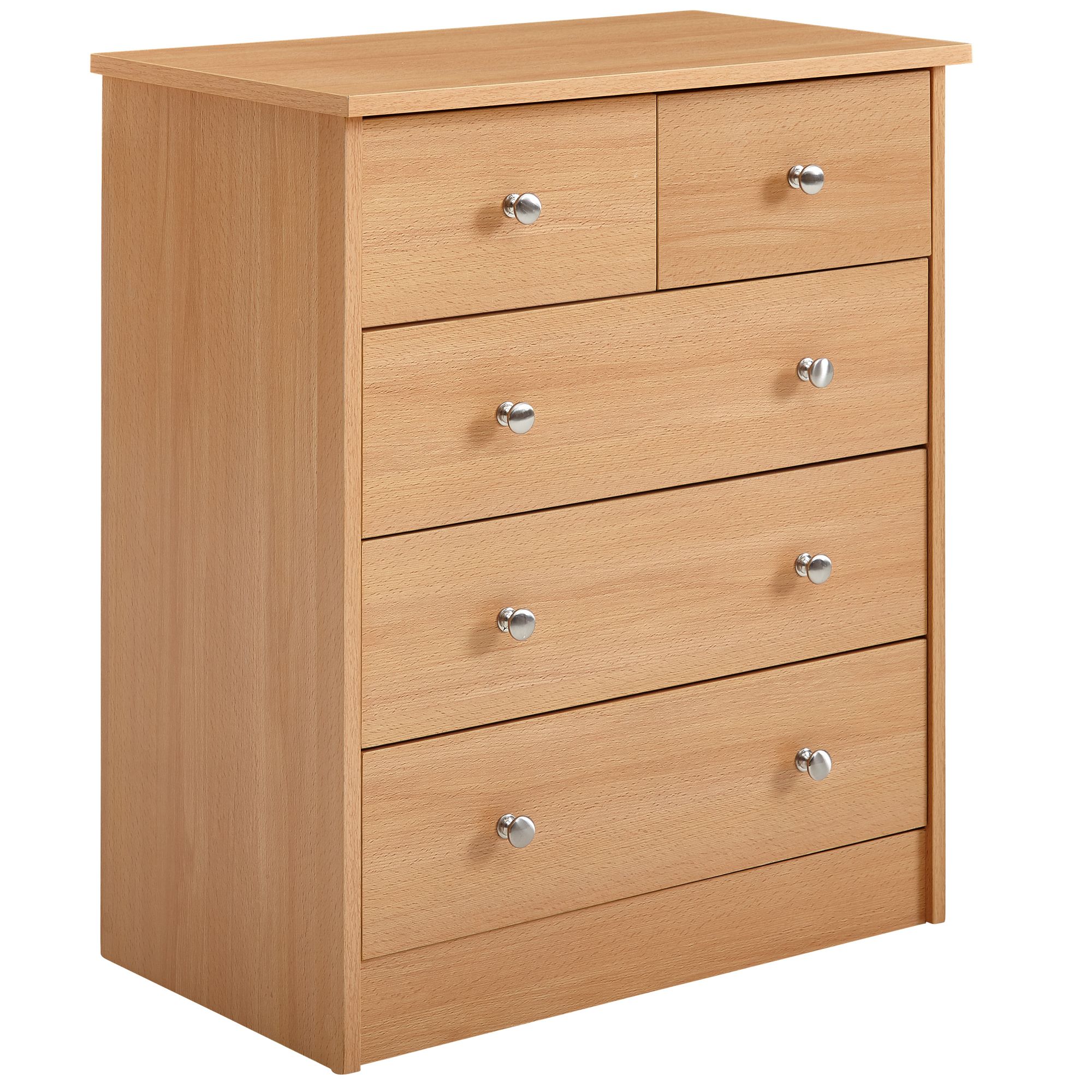 Design wooden chest of drawers prue 60 x 70 x 35 cm beech with 5 drawers