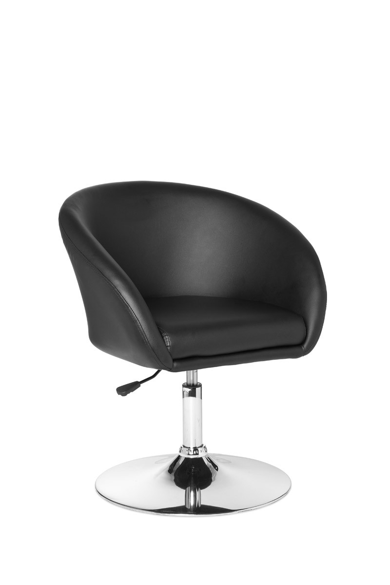 Design Relax Armchair | Black Faux Leather | Adjustable Height 72-84 cm | Max Load 120 kg