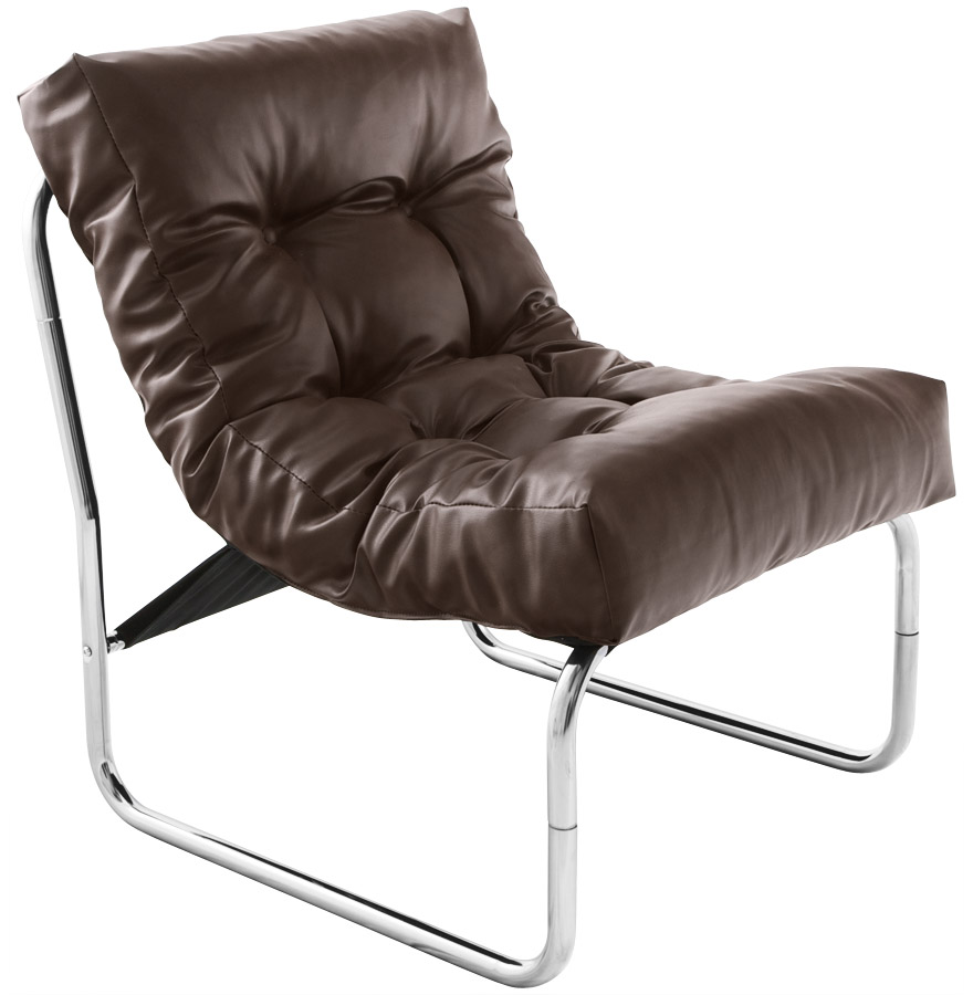 Brown 'LOFT' lounge armchair