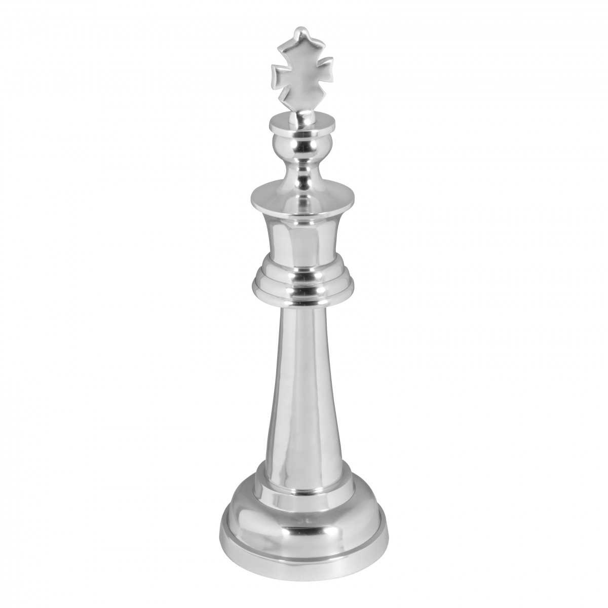 Deko pawn king aluminum decoration polished 70 cm dekofigur statue sculpture large aluminum single modern xxl