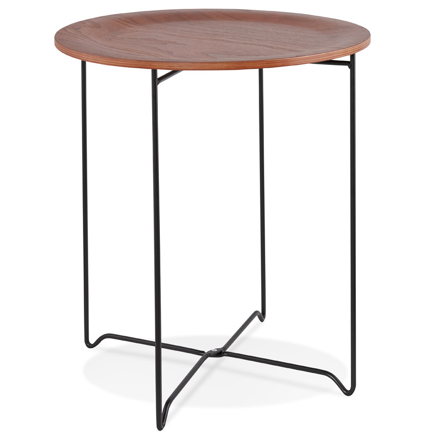 Alterego Coffee Table TSUNAMI Frame Color Black Tabletop Walnut