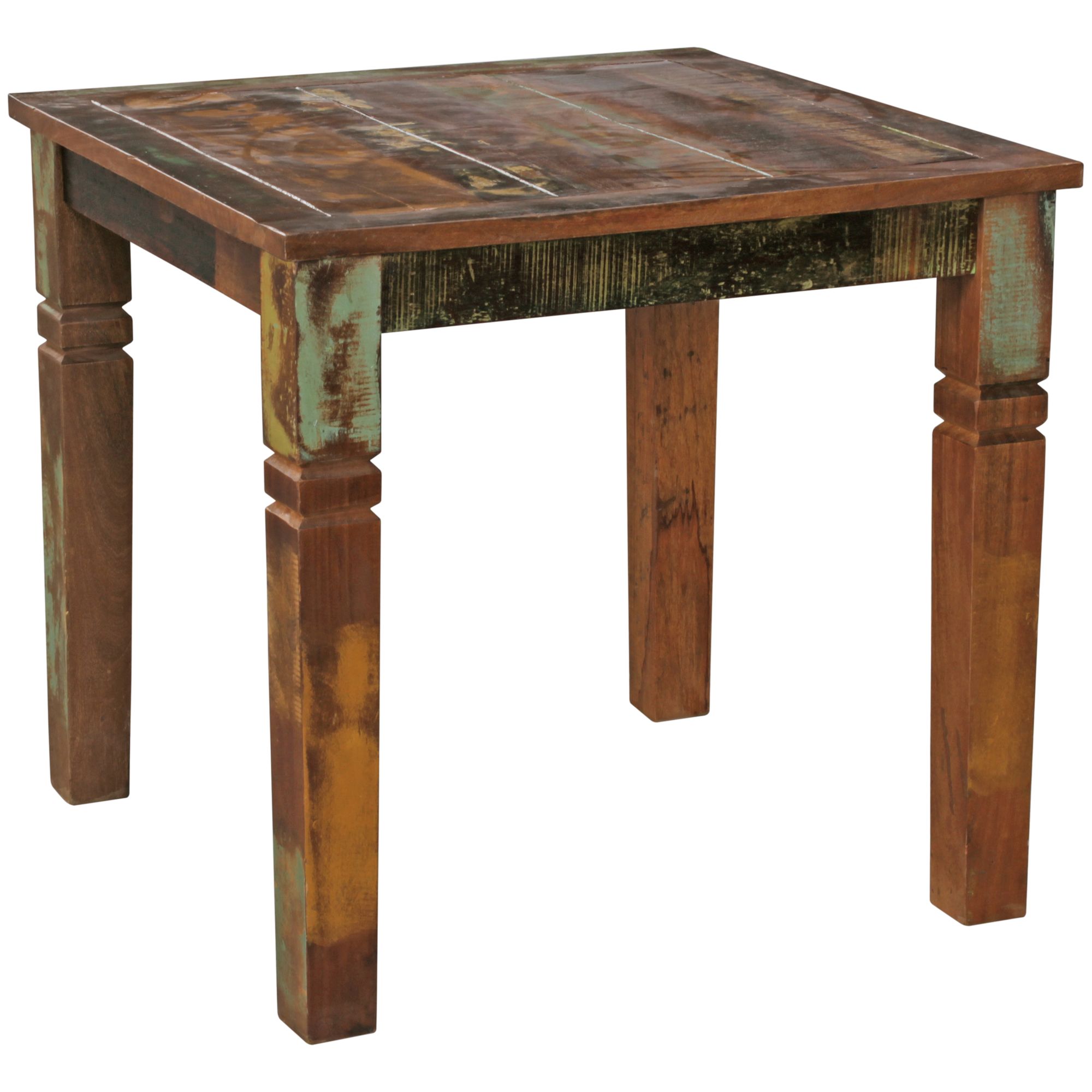Dining table kalkutta 80 x 80 x 76 cm mango shabby chic solid wood