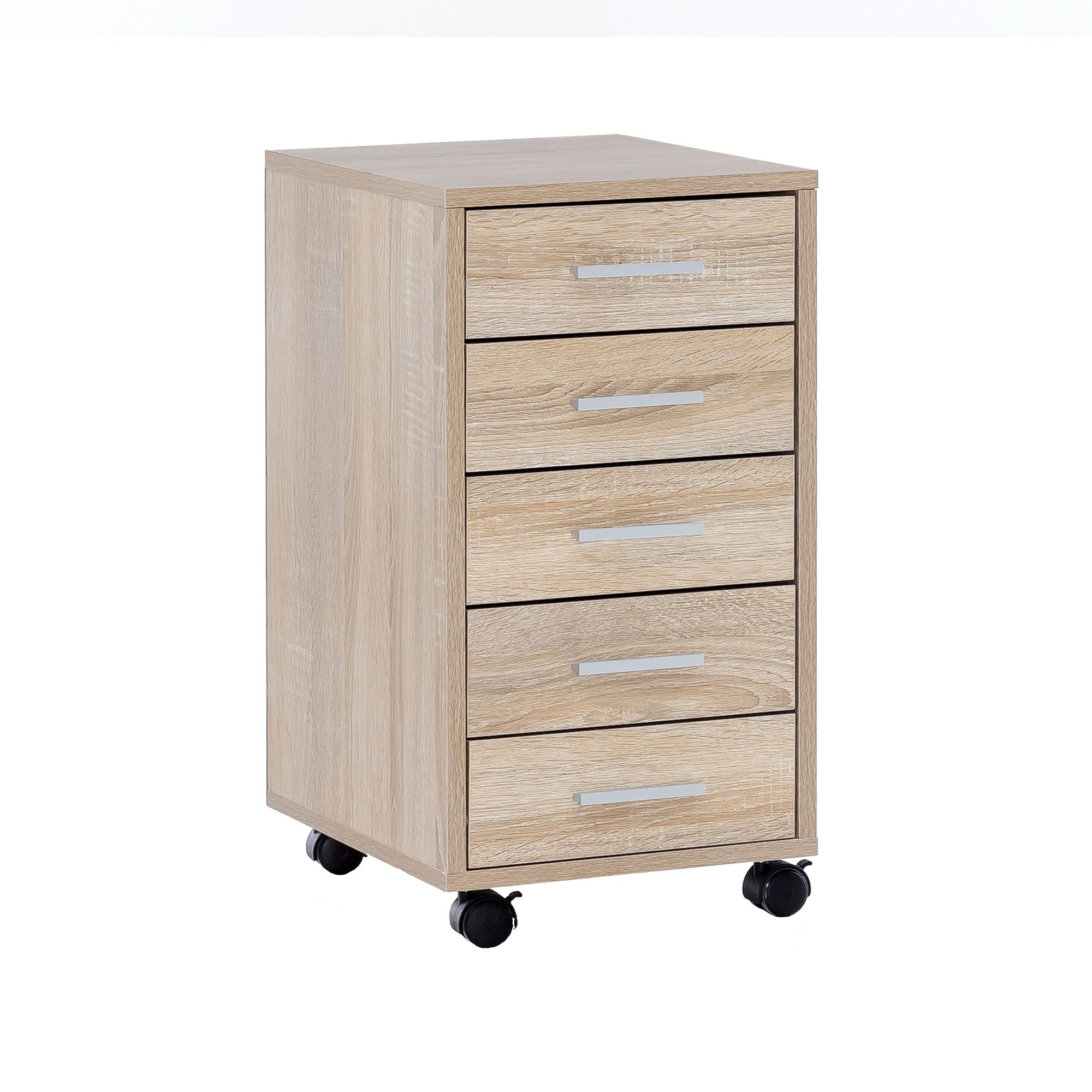 Roll container lisa sonoma 33 x 63 x 38 cm wooden drawer cabinet desk